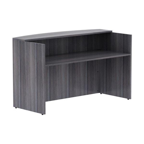 Lorell Reception Desk, 72inx36inx42-1/2in, Weathered Charcoal LLR69595 - main